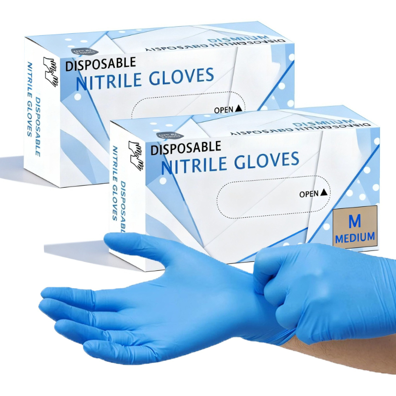 Medical Gloves - 10-100 個ブルーニトリル手袋使い捨て家庭用クリーニングニトリル手袋適切な防水ペット入浴汚れ防止ツール