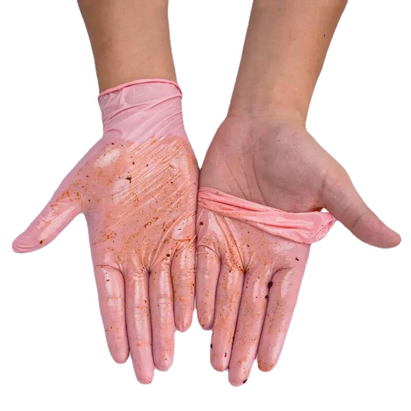 50/100 個ピンクニトリル手袋使い捨てパウダーフリー家庭 - Medical Gloves のレビューと価格