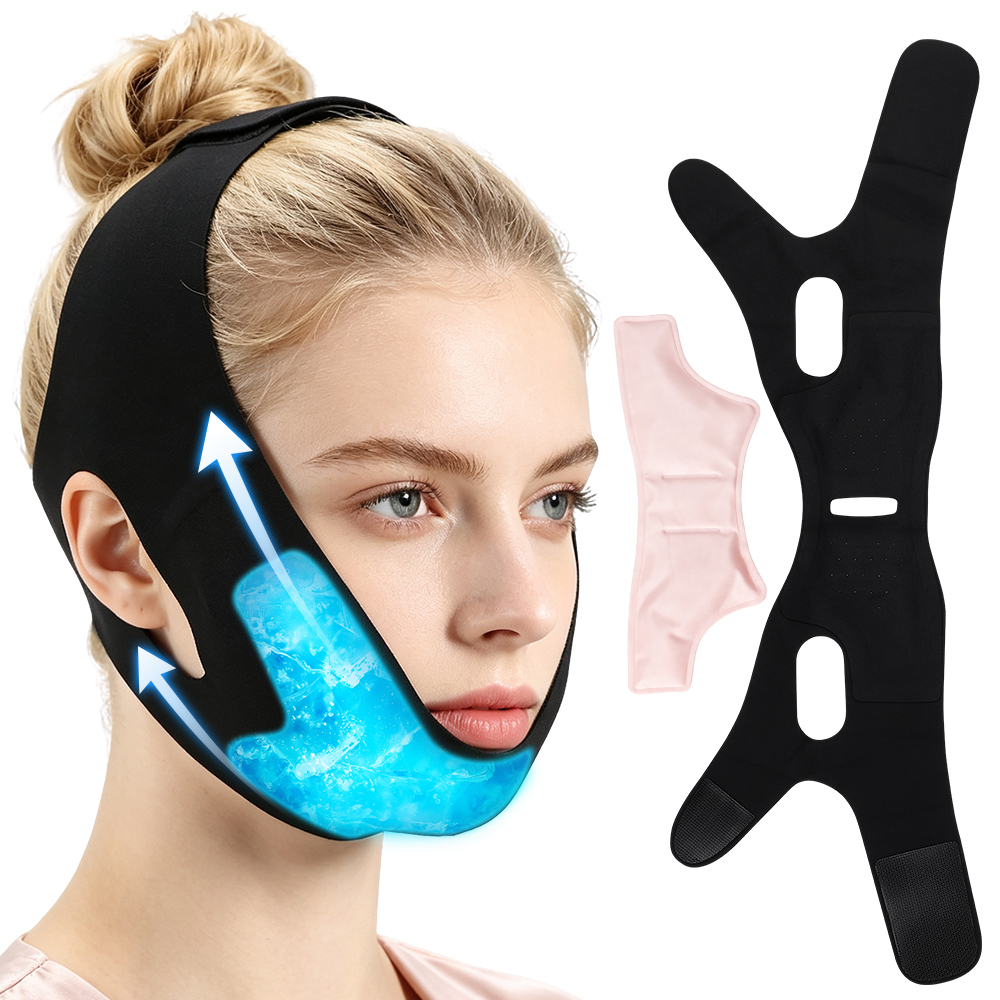 フェイスアイスパック 再利用可能なホットコールドジェルパック - Surgical Mask のレビューと価格